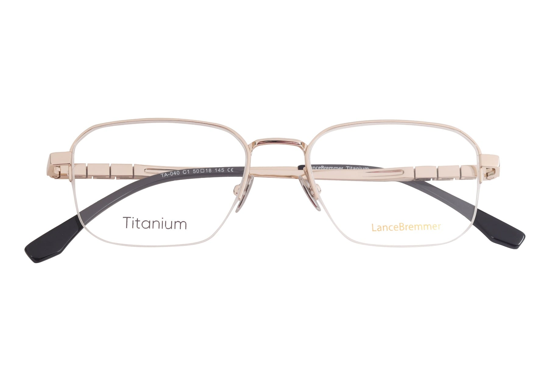 Lancebremmer TA-040 Frame Gold Unisex Supra Titanium Frame — Gold frame — view 4