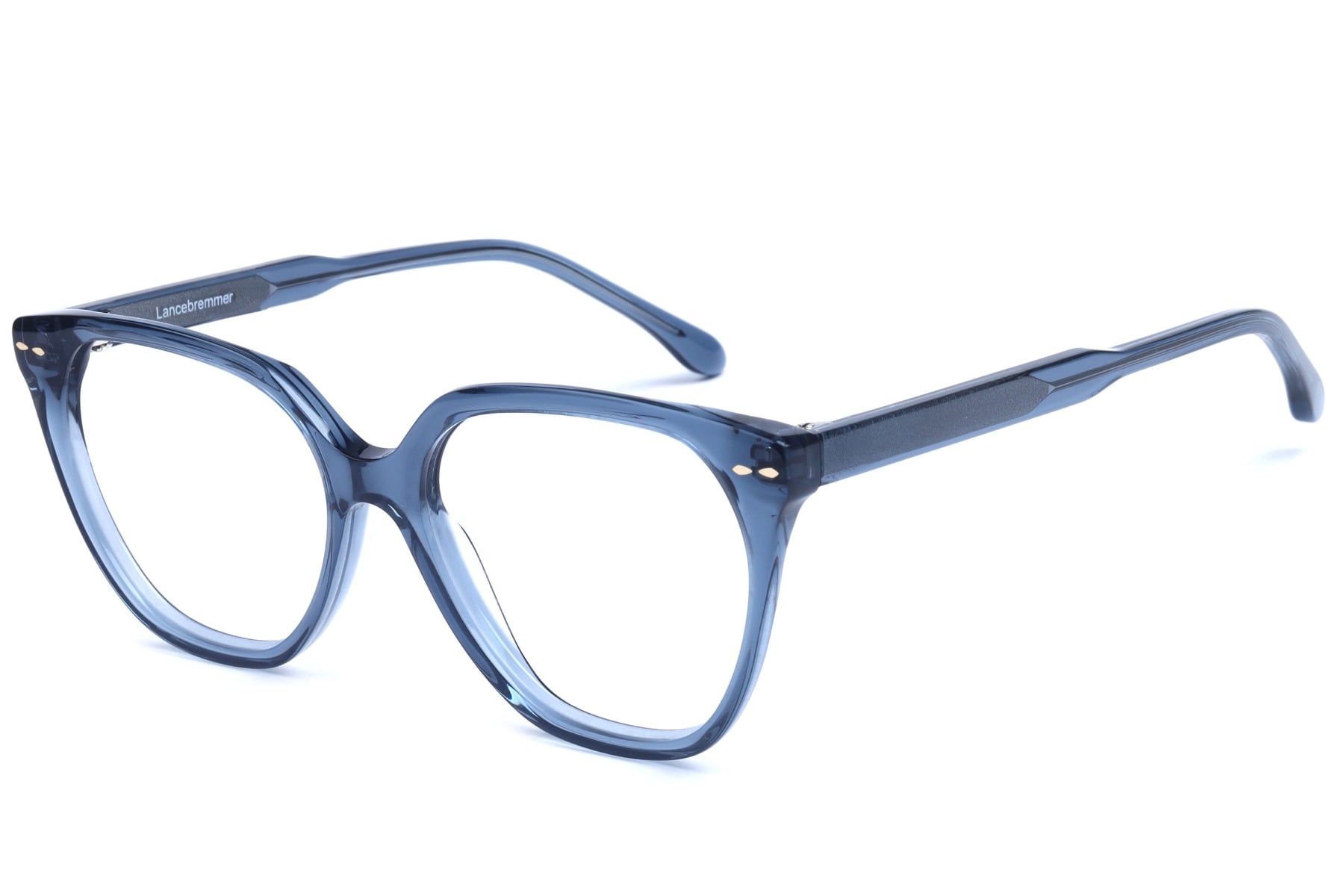 Lancebremmer LBF6772 Frame Transparent Blue Female Full Shel Frame — Transparent Blue frame — view 1