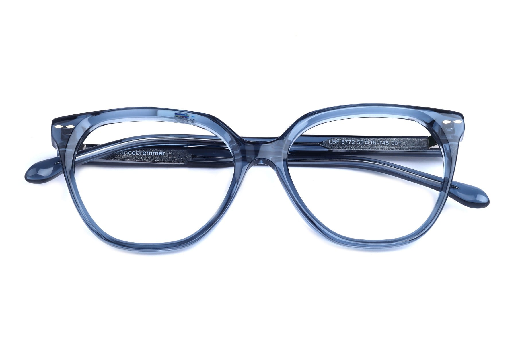 Lancebremmer LBF6772 Frame Transparent Blue Female Full Shel Frame — Transparent Blue frame — view 4