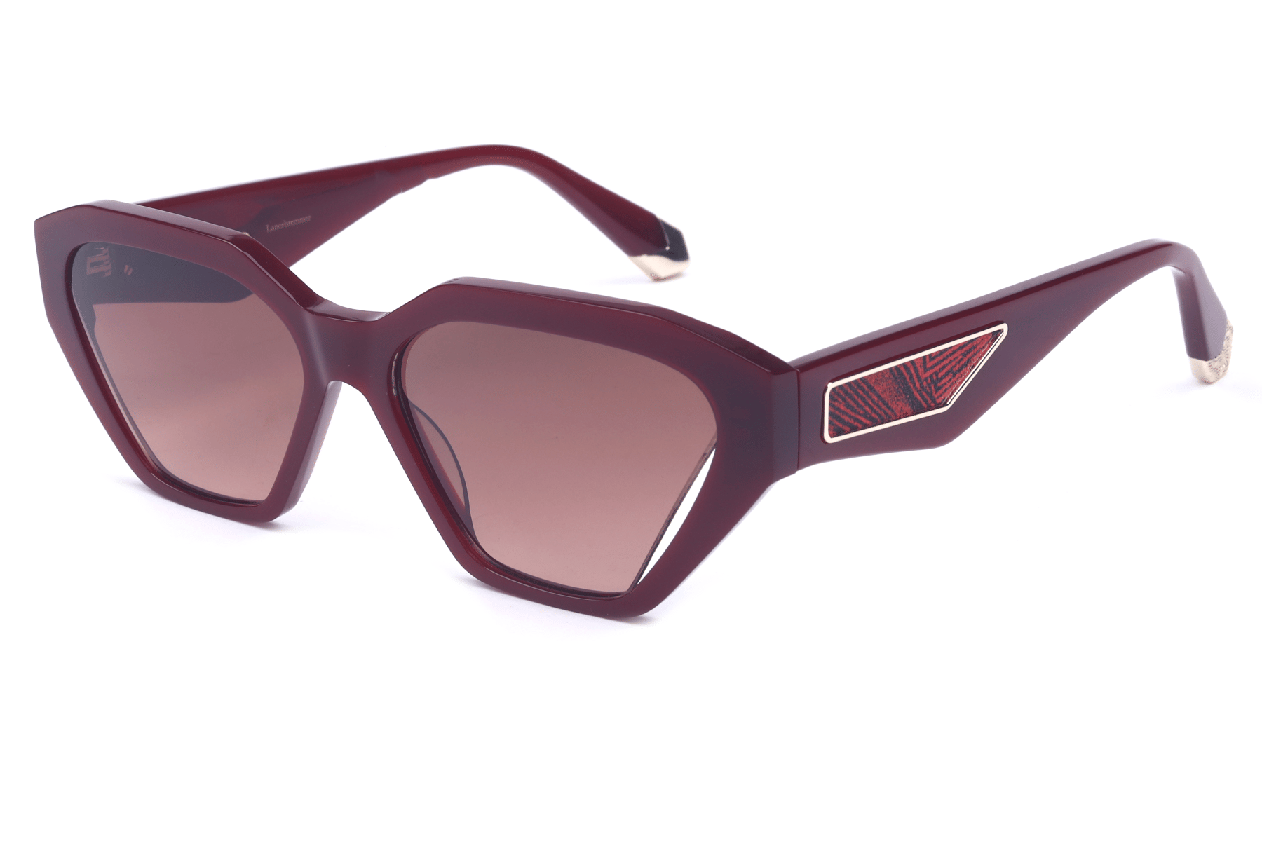 LANCEBREMMER TM5073A C3 Sunglass — Maroon frame — view 4