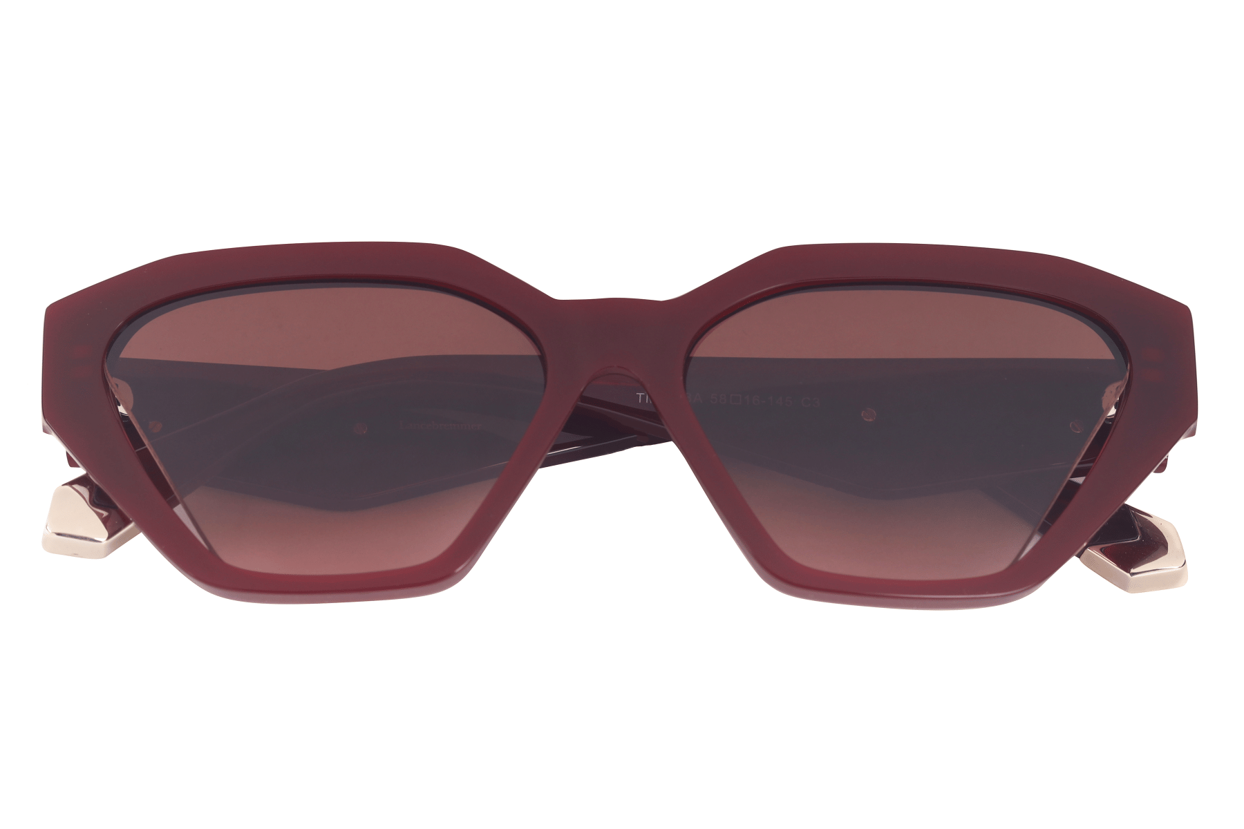 LANCEBREMMER TM5073A C3 Sunglass — Maroon frame — view 3