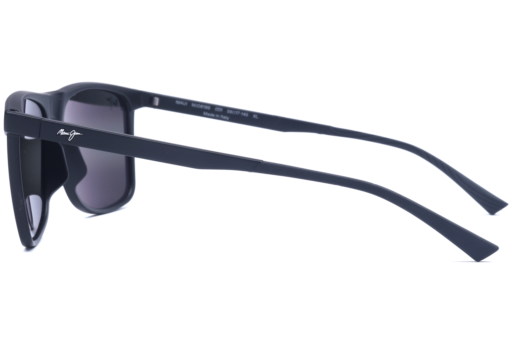 Maui Jim MJ 619 Sunglass Matt Black Male Full Shell Sunglass — Matt Black frame — view 4