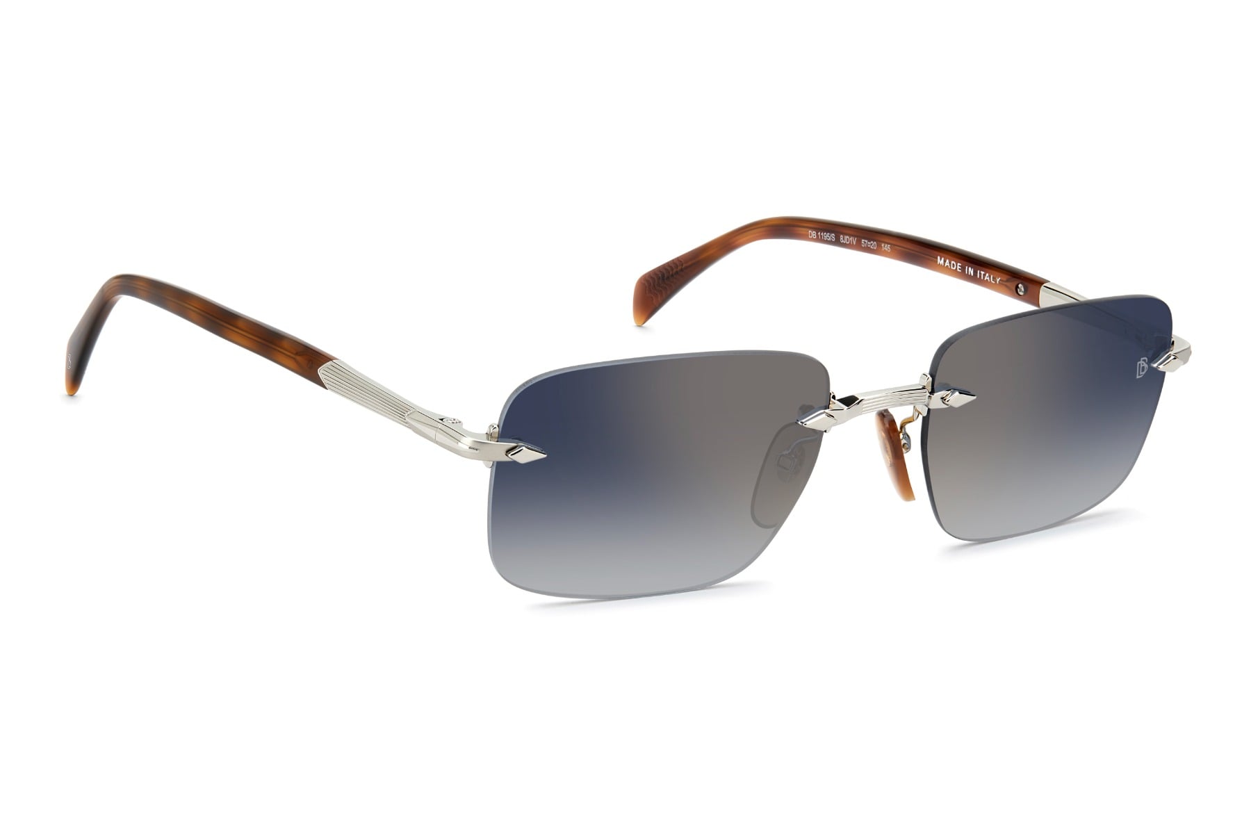 DAVID BECKHAM DB1195/S 8JD Sunglass — Silver frame — view 2