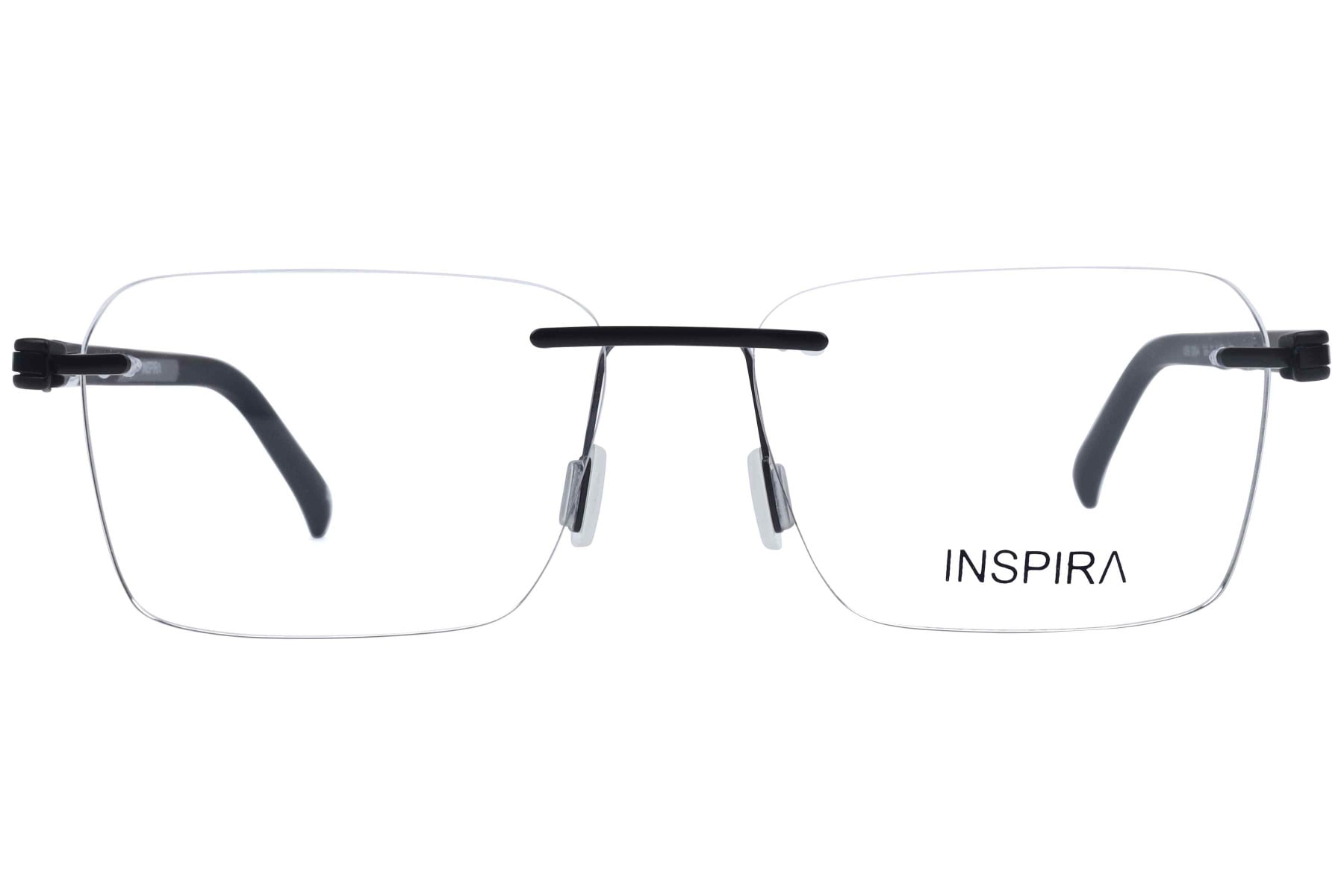 Inspira UE-204 Frame Matt Black Male RimLess Shell — Matt Black frame