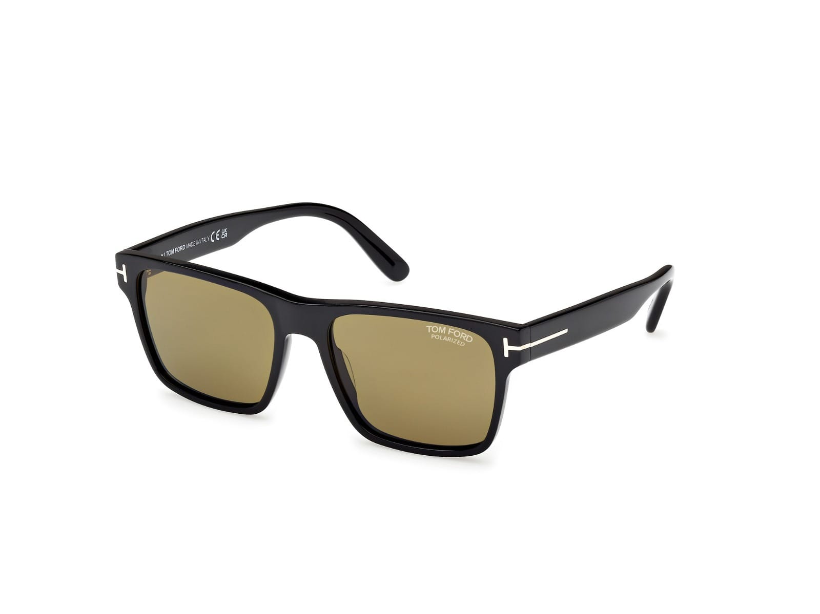 Tomford FT 1205 Sunglass Black Male Full Shell Sunglass — Black frame — view 3